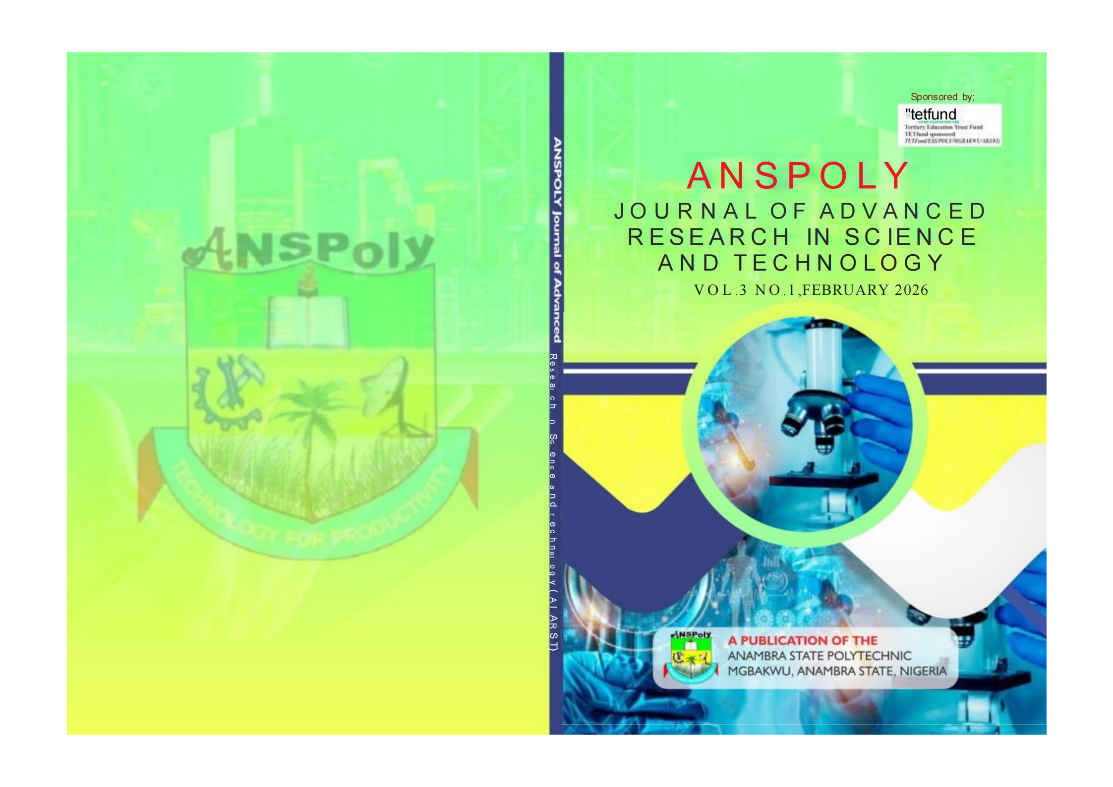 					View Vol. 3 No. 1 (2026): ANSPOLY Journal of Advanced Research in Science &Technology (AJARST)
				